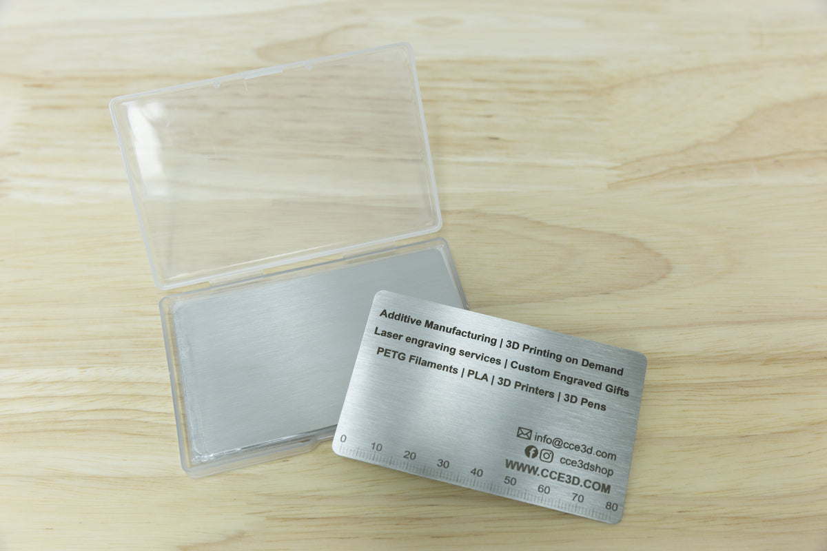 Customizable Printed Laser Engraving Brushed Blank Metal Card -  GreatNameplates