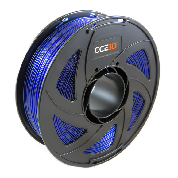 Translucent Blue PETG 3D Printer Filament 1.75mm +/- 0.05 mm, 1kg Spool (2.2lbs) 3D Printer Consumables CCE3D 