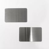10 PCS Brushed 304 Stainless Steel Blank Plate Thick 0.5mm Metal Business Cards (For Laser Engrave)