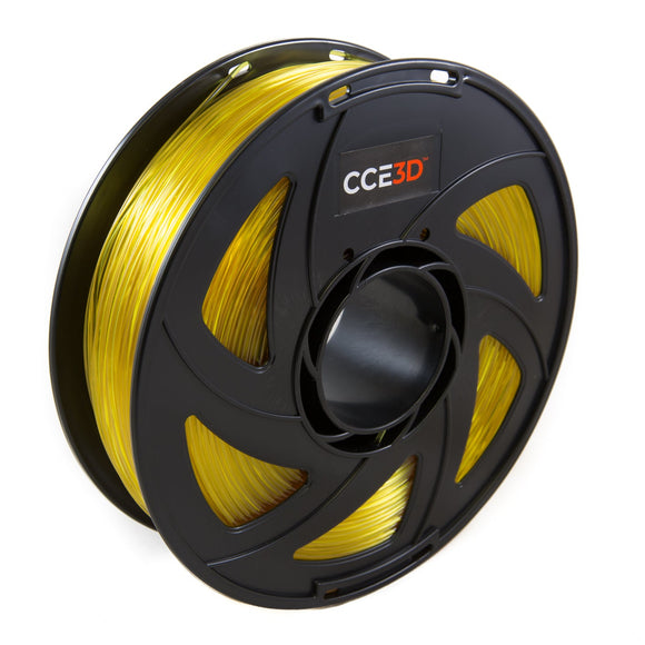 Translucent Yellow PETG 3D Printer Filament 1.75mm +/- 0.05 mm, 1kg Spool (2.2lbs) 3D Printer Consumables CCE3D 